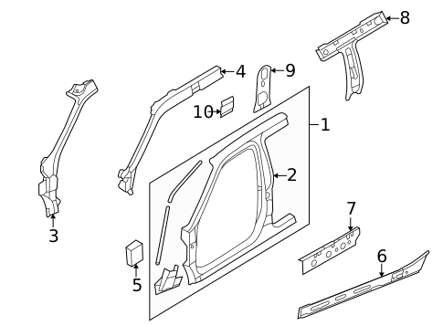 Center Pillar for 2003 INFINITI QX4 #0