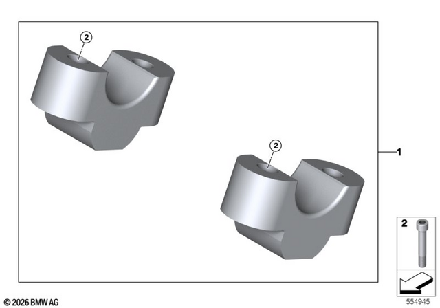 32715A87607 - Ergonomics &amp; Comfort: Screw - M8X50 Znniv-Side for BMW-Motorrad Image