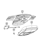 5108265AC - Interior Trim: Overhead Console Retainer for Mopar Image