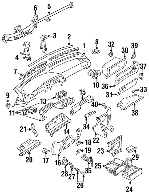 Instrument Panel for 1992 Toyota Cressida #0
