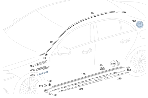 Outside Attachment Parts for 2021 Mercedes-Benz A35 AMG #0