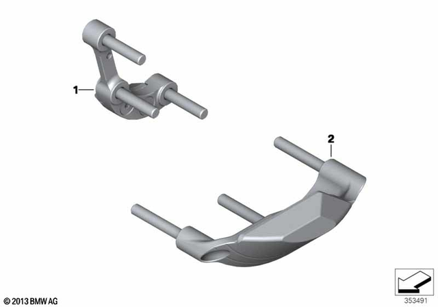 77258545292 - Design: Engine Protector Set, Right -  for BMW-Motorrad Image