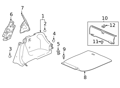 Interior Trim - Rear Body for 2021 Honda Accord #0