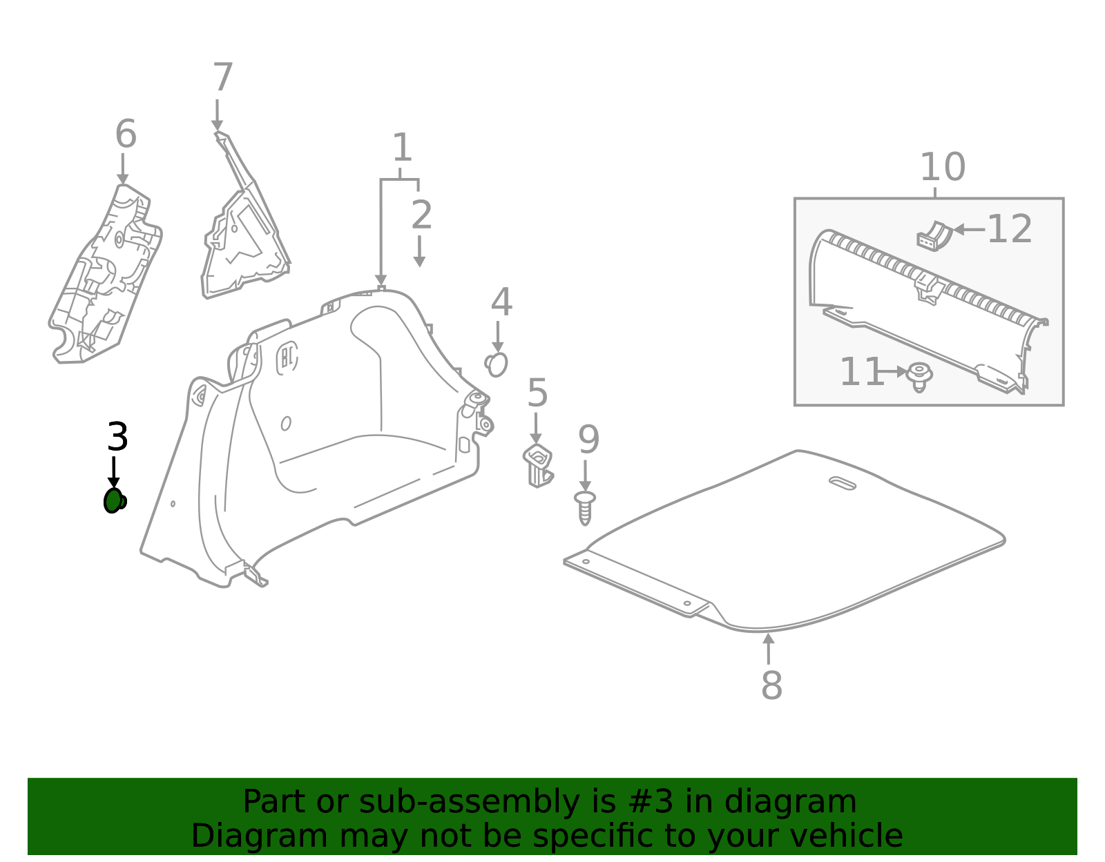 2016-2025 Honda Trunk Side Trim Clip 90667-SWZ-003ZV | OEM Parts