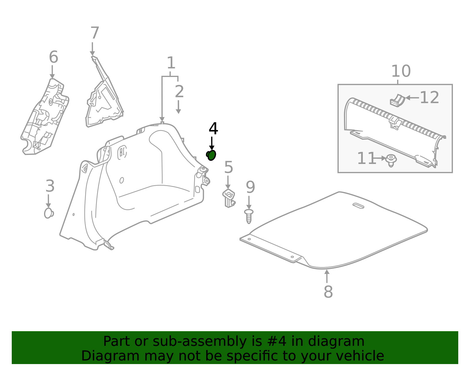 2016-2026 Honda Trunk Side Trim Clip 90667-TC0-U01ZM | OEM Parts