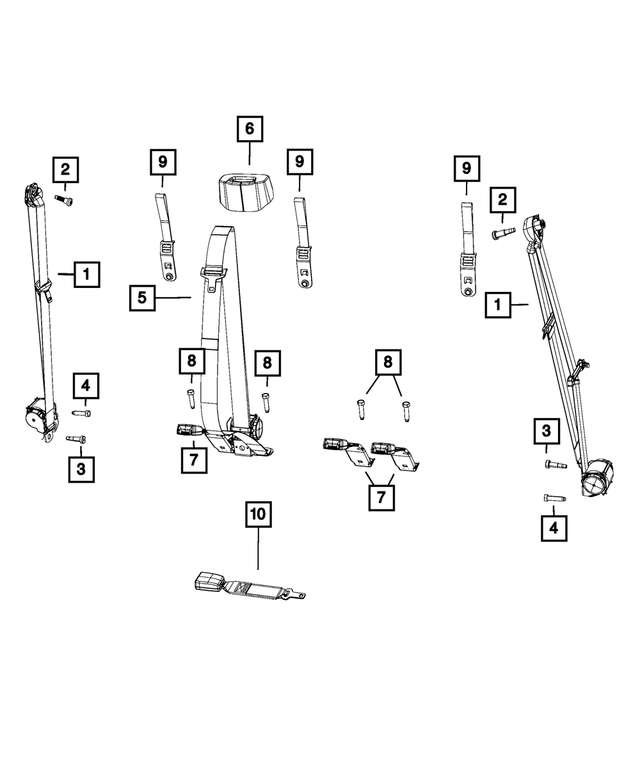 6036773AA - Restraints: Pan Head Screw for Mopar Image image