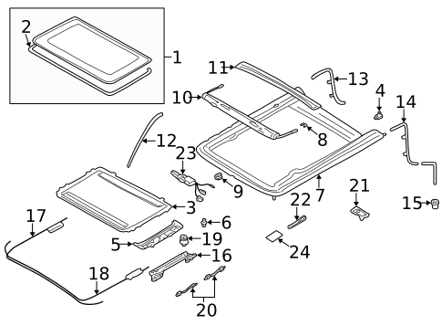 Sunroof for 2000 INFINITI QX4 #1