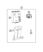 68160146AA - Mopar Accessories - Component Parts: Module Bracket for Ram: 1500, 1500 Classic, 2500, 3500 Image