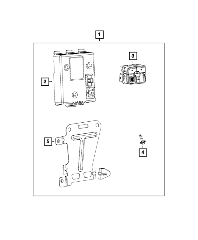 68160146AA - Mopar Accessories - Component Parts: Module Bracket for Mopar Image