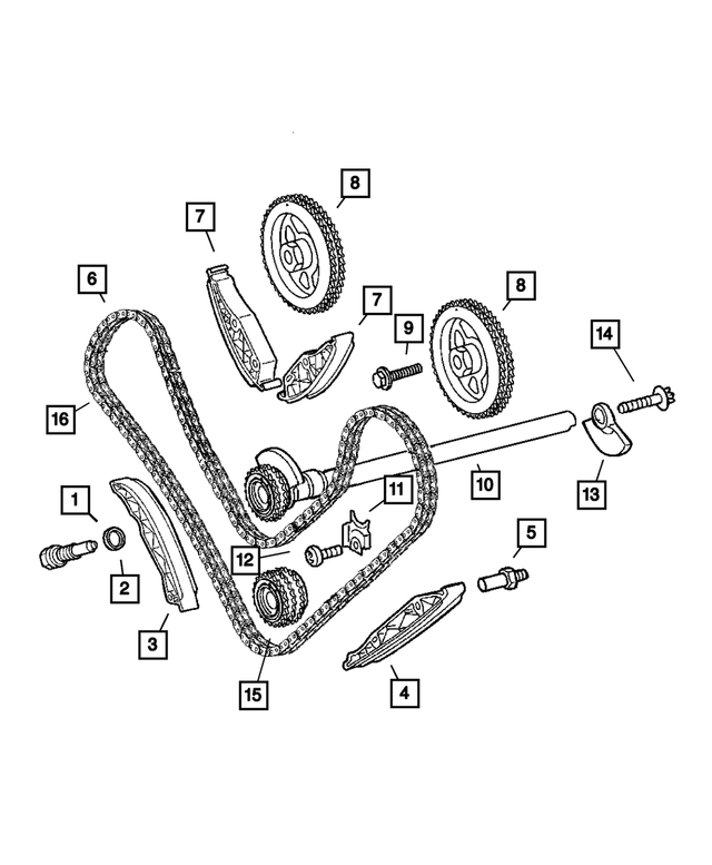 5175222AA - 3.2L Gas; Engine: Chain Tensioner for Mopar Image
