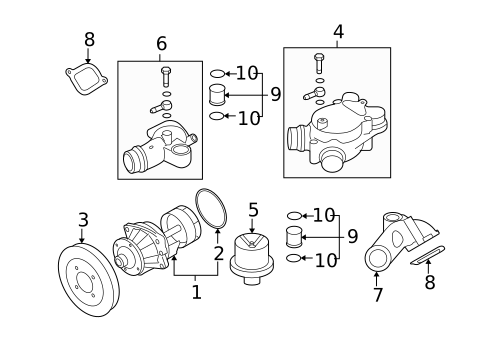Water Pump for 2008 BMW M5 #0