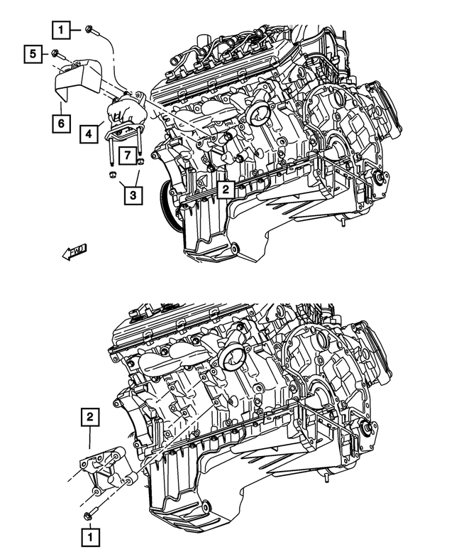 5037794AB - 6.1L Gas; Engine: Engine Mount Insulator, Left for Mopar Image
