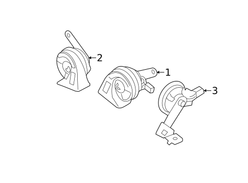 Horn for 2014 Kia Sorento #0