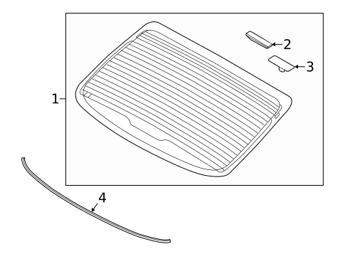 Glass & Hardware - Back for 2017 Kia Forte #0