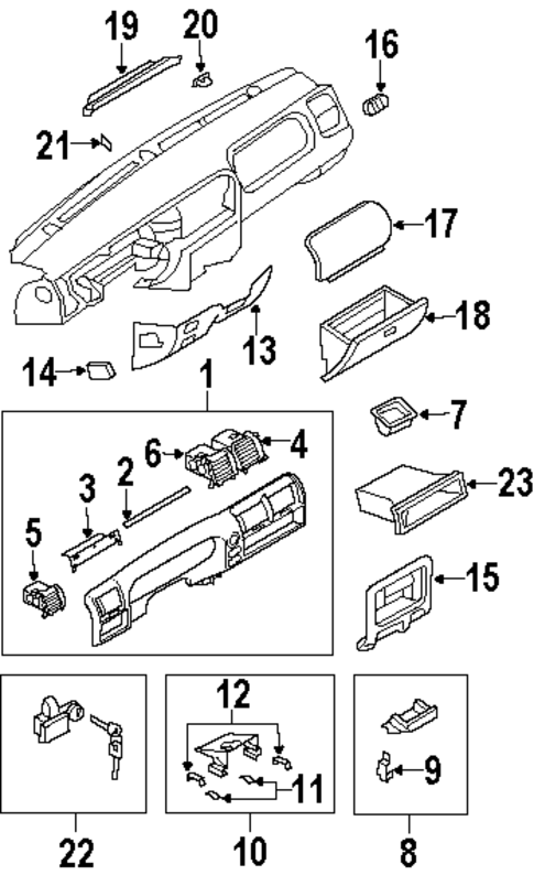 Instrument Panel Components for 2003 Isuzu Rodeo #0