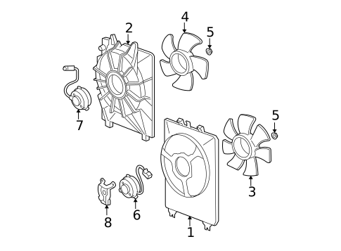 Condenser, Compressor & Lines for 2011 Acura MDX #1