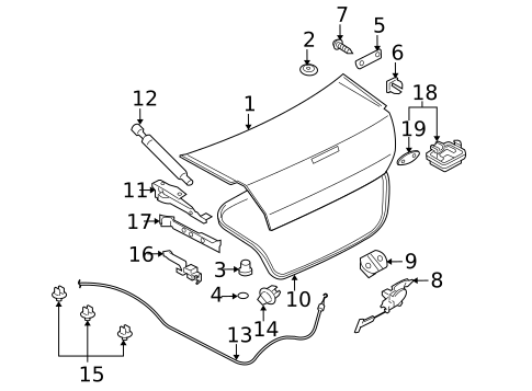 Trunk for 2004 Mitsubishi Galant #0