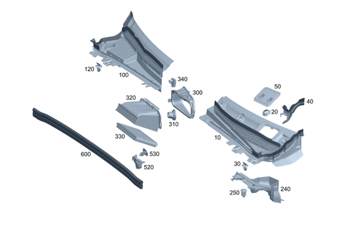 Water Deflector with Intake Bowl for 2025 Mercedes-Benz EQE AMG SUV #0