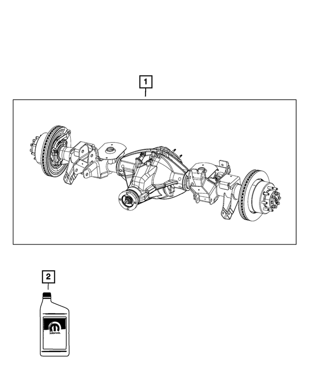 « 68245915AG – Rear Axle; American Axle 292 MM Single Rear Wheel; Differential and Drive Line : Arrière Complet Ensemble D'essieu pour Mopar Image »