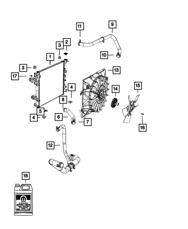 « 68050199AA – Cooling : Radiateur Isolateur pour Mopar Image »
