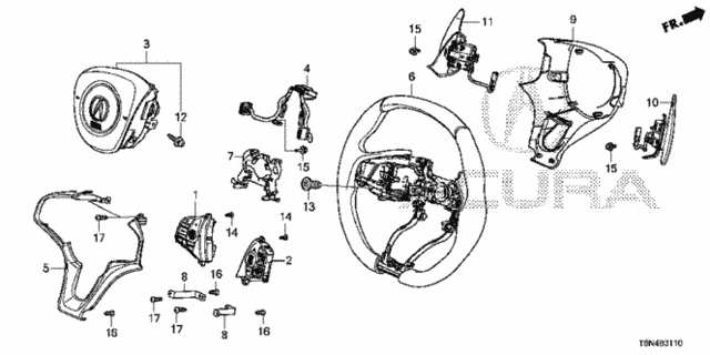 Steering Wheel (SRS) for 2019 Acura NSX #0