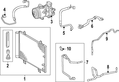 Condenser, Compressor & Lines for 2025 Lexus IS500 #0