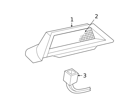 High Mounted Stop Lamp for 2000 Buick Regal #0