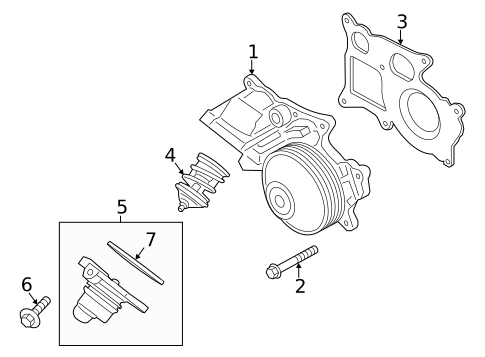 Water Pump for 2014 BMW 535d xDrive #0