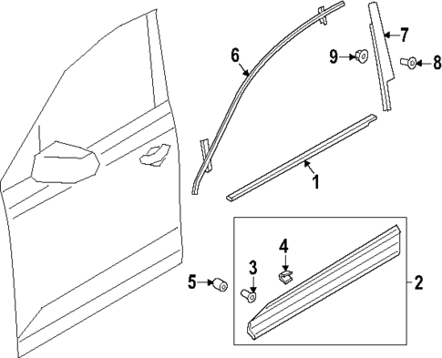 Exterior Trim - Front Door for 2025 Audi Q7 #0