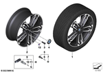 36116898051 - : Disc Wheel Light Alloy Midnight Gray for BMW Image