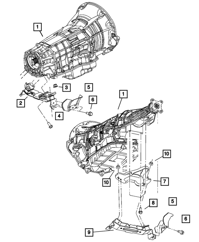 52089934AK - Engine Mounting: Transmission Mount for Mopar Image