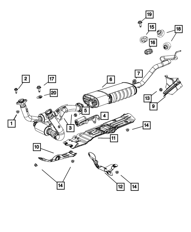 5290722AE - Exhaust: Exhaust Pipe And Converter for Mopar Image
