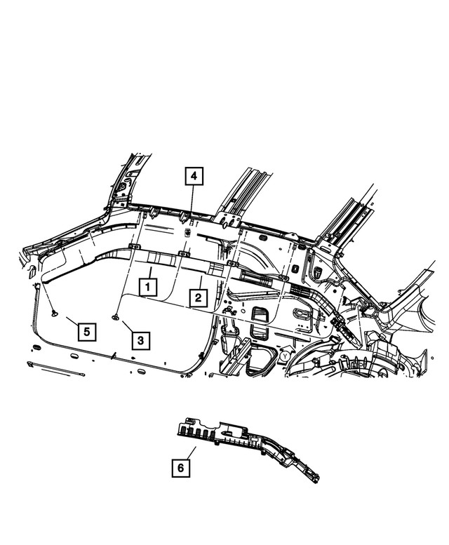 4662048AG - Restraints: Side Air Bag Support, Right for Mopar Image