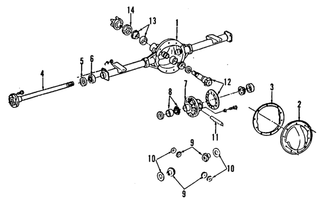 12471391 - Universals &amp; Rear Axle: Differential for GM Image
