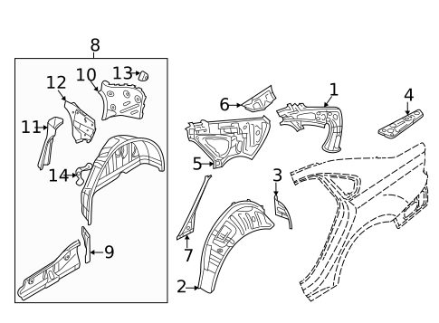 Inner Structure for 2012 Volkswagen Passat #0
