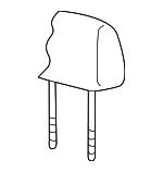 1J0885921ATLGL - Body: Headrest Cover for Volkswagen: Golf Image