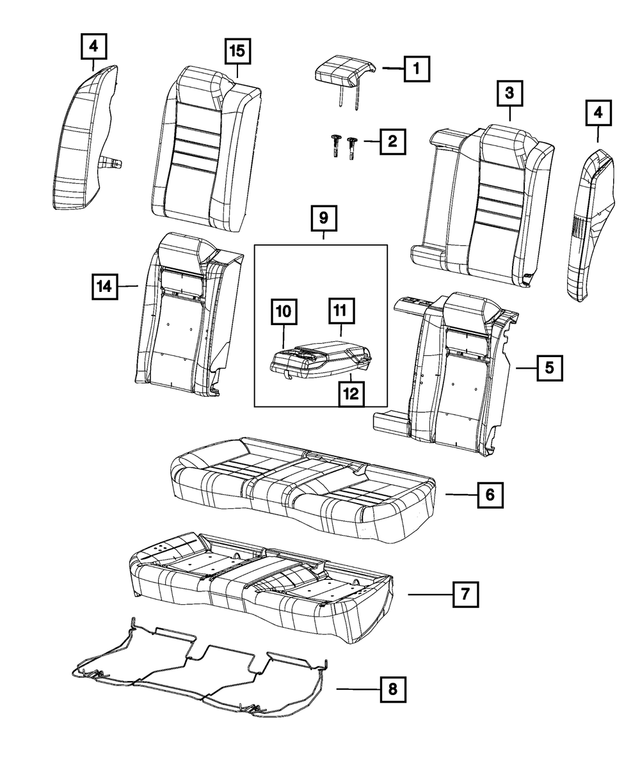 1DL161KXAA - : Headrest Sleeve, Locking for Mopar Image