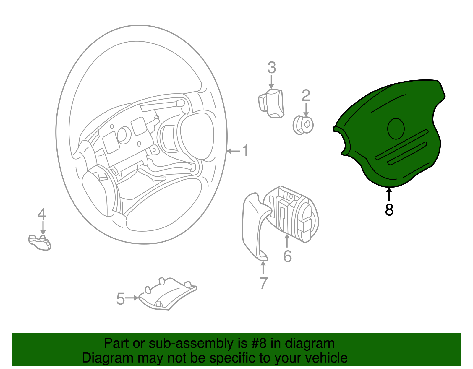 Driver Air Bag - Nissan (K8510-4Z103)