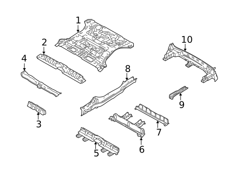 Rear Body & Floor for 2004 Hyundai Santa Fe #0