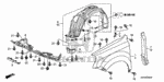 9390345680 - Body/Air Conditioning: SCREW, TAPPING (5X30) for Honda Image