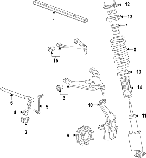 Front Suspension for 2023 GMC Canyon #0