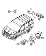 1DH67BD1AD - Electrical: Seat Switch Bezel for Chrysler: Town &amp; Country | Dodge: Grand Caravan | Ram: C/V Image