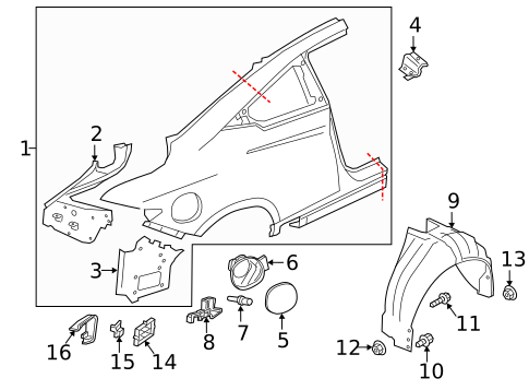 Fuel Door for 2021 INFINITI Q60 #0