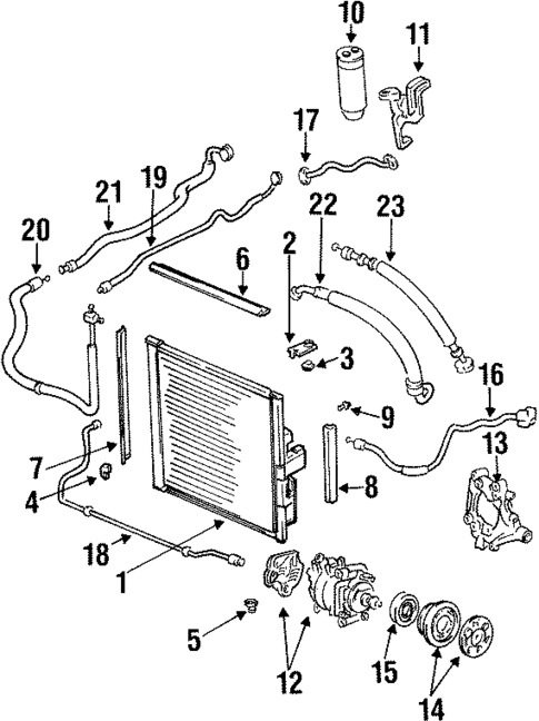 Condenser, Compressor & Lines for 1992 Honda Civic #0
