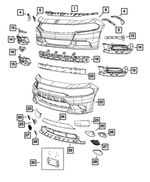 68267765AC - Frame, Bumper and Fascia: Front Fascia for Mopar Image