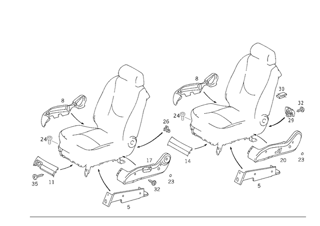 8178 - Front Seats: Screw for Mercedes-Benz: EQE 350, EQE 350+, EQE 500, EQE AMG, EQS 450, EQS 450 SUV, EQS 450+, EQS 450+ SUV, EQS 580, EQS 580 SUV, EQS AMG, G580, S550e Image image