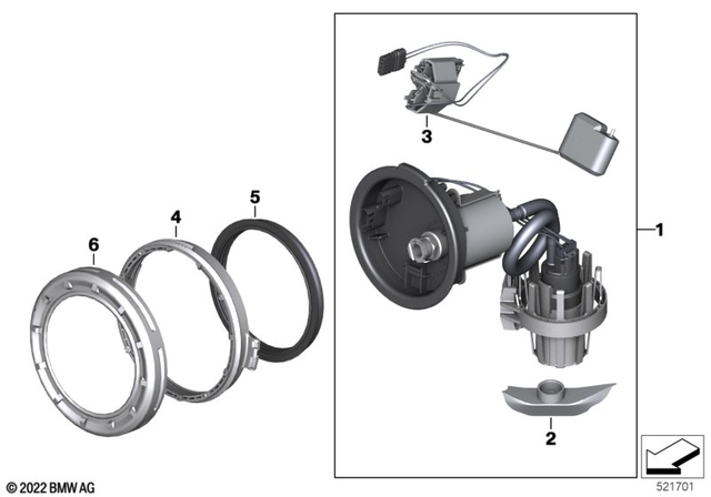 16148521488 - : Fuel Pump Assembly for BMW-Motorrad Image