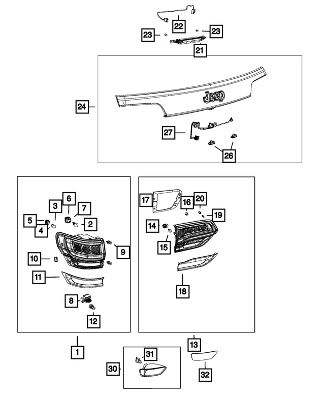 68217432AD - Electrical: Tail Lamp, Right for Mopar Image