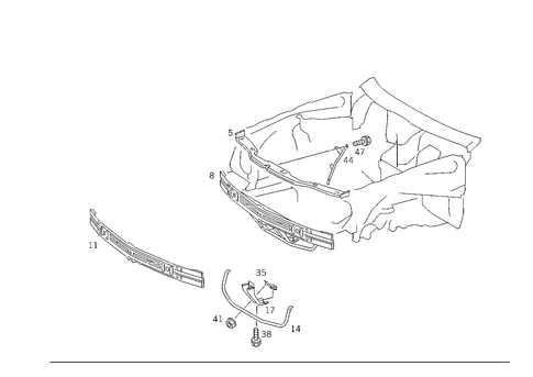 Front Stiffening and Radiator Support for 1989 Mercedes-Benz 300TE #2