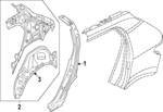 32394682 - Body: Inner Quarter Panel for Volvo: XC40 Recharge Image